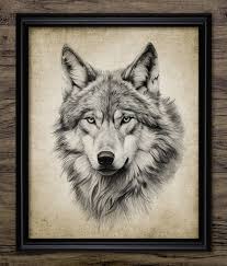 Timber Wolf Wall Art Printable Wolf