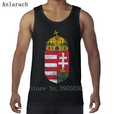 Us 13 02 12 Off Hungarian Coat Of Arms Hungary Symbol Vest Crazy Sportswear Personalized Euro Size Xs 2xl Tank Top Men New Letter Summer Gift In