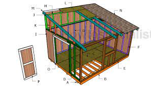12x16 lean to shed roof plans