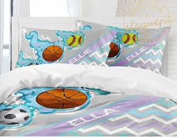 Girls Sports Bedding Personalized With