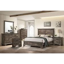 6 piece gray queen bedroom set