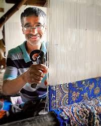 kashmiri hand knotted carpet making