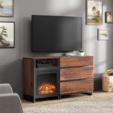 Wampat Fireplace Tv Stand For Tvs Up To