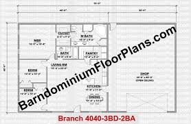 Floor Plan Barndominium Branch Versions