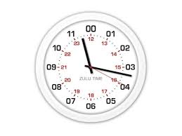 24 Hour Zulu Time Wall Clock Military