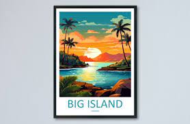 Big Island Travel Print Wall Art Big