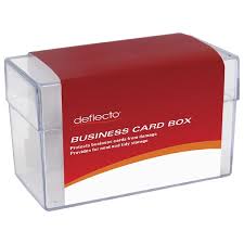Get in touch with us today, and we will make business card packaging that is customized completely by you. Deflecto Business Card Storage Box Large Officeworks