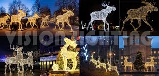 High Power Led Sculpture Light Large Christmas Reindeer Lights For Outdoor Use View Large Christmas Reindeer Vision Product Details From Zhongshan