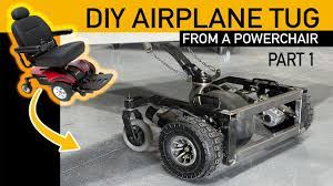 diy airplane tug from a power chair