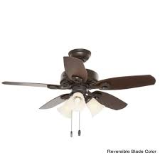Hunter 42 In Indoor New Bronze Builder Small Room Ceiling Fan With Light Kit 52107 The Home Depot