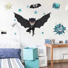Superhero Boy Bedroom Stickers Black