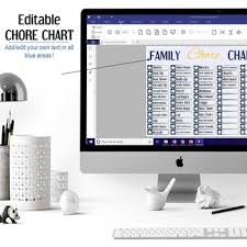 Editable Work For Hire Chore Charts For Kids Instant Download
