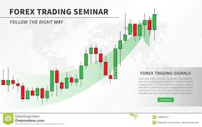 Forex Trading Seminar With Candlestick Chart Vector