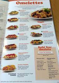 ihop omelettes menu page picture of