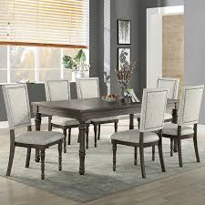 Casartus casart kitchen dining table and chair set with glass table top, 4 chairs and metal frame table for kitchen and dining room, blac. East Park 7 Piece Dining Set Costco