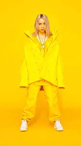 Billie Eilish Yellow Background 4K ...