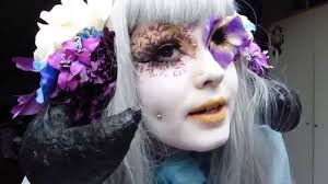 shironuri flower demon makeup tutorial