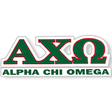 Alpha Chi Omega Greek Letter Decal
