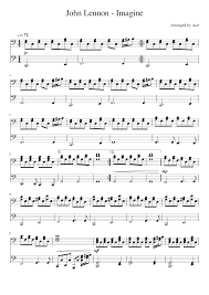 Glee (tv series), chords indications, lyrics may be included. Imagine Piano Accompaniment John Lennon Sheet Music For Piano Solo Musescore Com