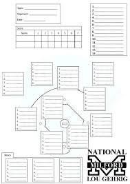 Softball Lineup Card Template Sheets High School Team Position