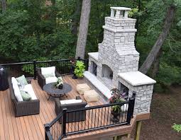 Custom Deck With Fireplace St Louis