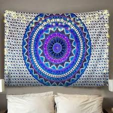 Purple Star Mandala Tapestry Size