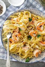 creamy lemon garlic shrimp pasta