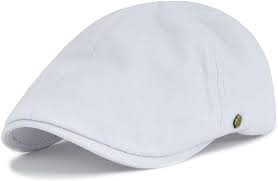 White cabbie hat