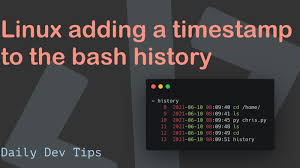 timest to the bash history