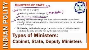 types of ministers cabinet ministers