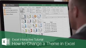 how to change a theme in excel