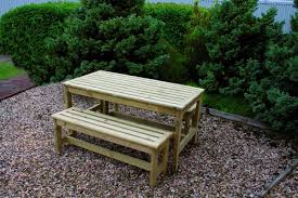 Bench Set Timber Garden Seating