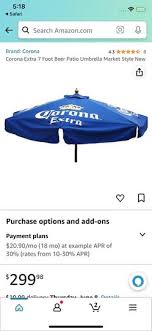 Corona Extra 7 Foot Beer Patio Umbrella