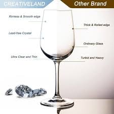 lead free crystal white wine glass set
