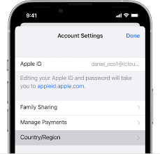 change your apple id country or region