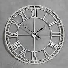 Cream Skeleton Wall Clock Roman Numeral