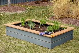 how to build a raised garden bed trex