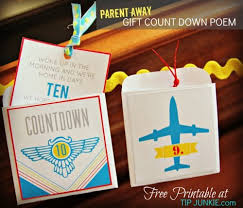Parent Away Gift Countdown Poem For Kids Instant Download