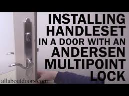 Door With An Andersen Multipoint Lock