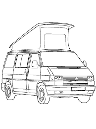 Free coloring sheets to print and download. Volkswagen T4 California Coloring Page 1001coloring Com