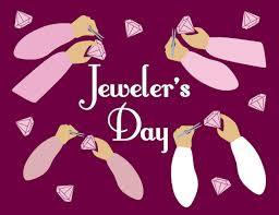 jeweler day card with lettering happy