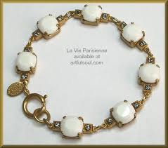 la vie golden white alabaster bracelet