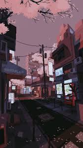 aesthetic anime pixel street
