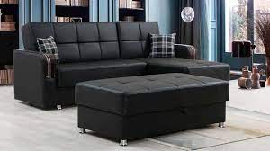 Black Sectional By Alpha Furniture
