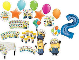 minions 2nd birthday party supplies