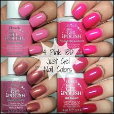 4 pink ibd just gel nail polish colors