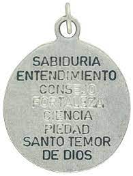 confirmation medal with holy spirit