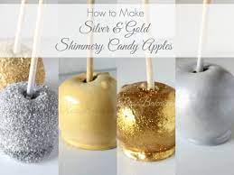 Silver Gold Shimmery Candy Apples