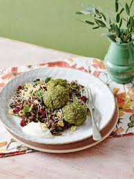 broad bean falafel with wild rice