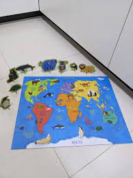 world map floor puzzle hobbies toys